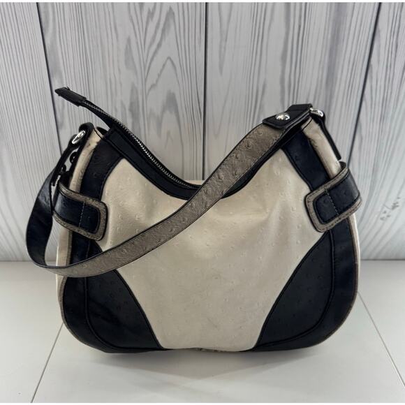 VTG Guess Handbag Y2K Chunky Studded Metal Buckle 
Leather Brown  2000s - Picture 3 of 8